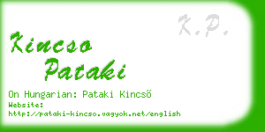 kincso pataki business card